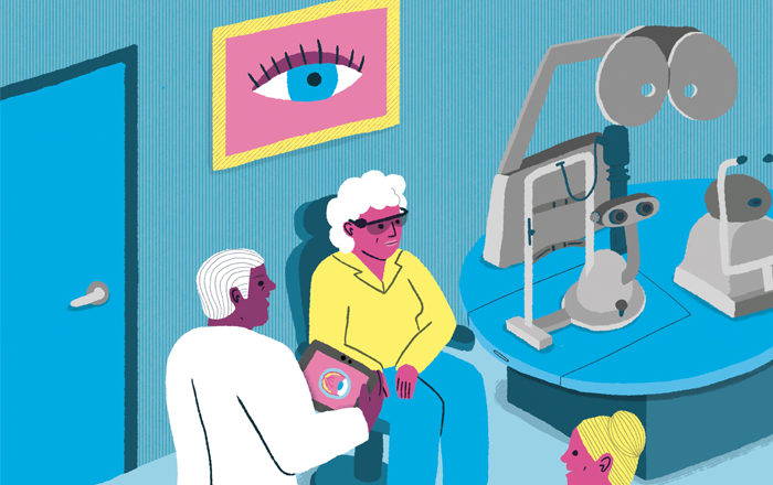 Illustration salle de teste de la vision