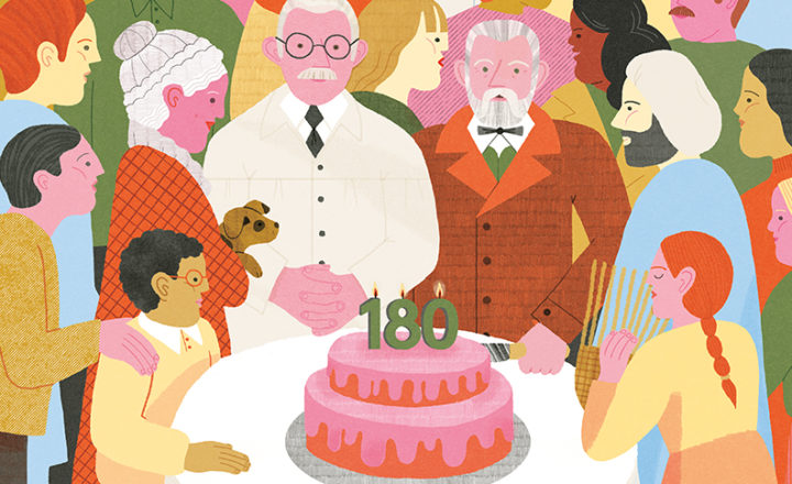 Illustration pour les 180ans de la Fondation Asile des aveugles avec les fondateurs