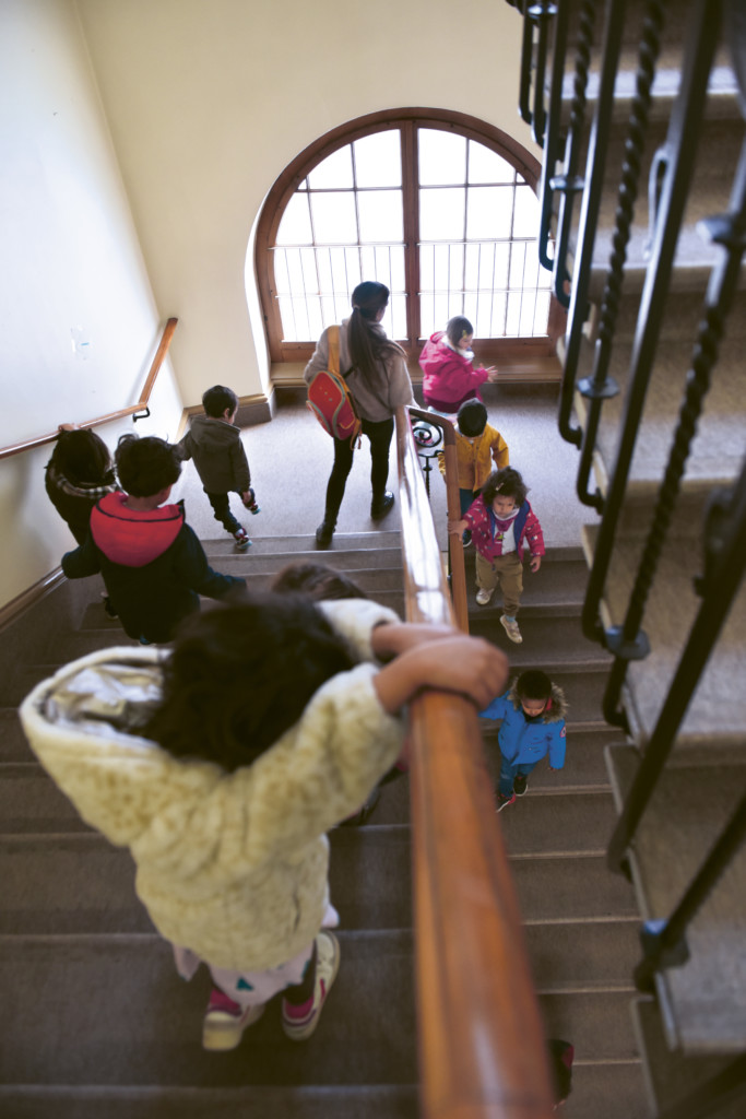 Enfants de la crèche à l'ancien EMS Recordon