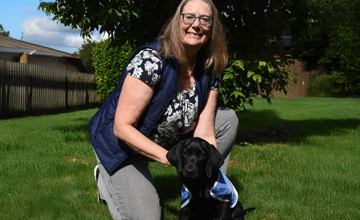 Ariane Scheidegger et sa chienne Lara