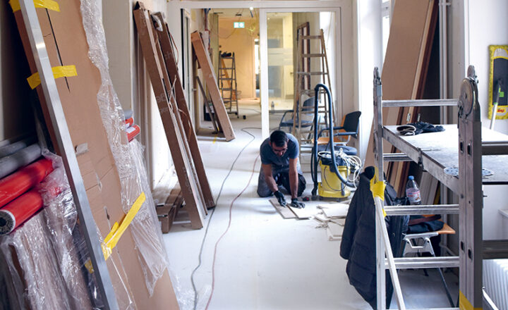 Photo des travaux dans le bâtiment Recordon.