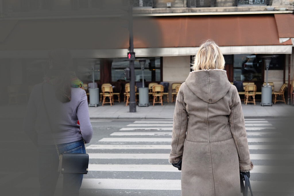 Évolution de la vision d’une personne atteinte de glaucome.