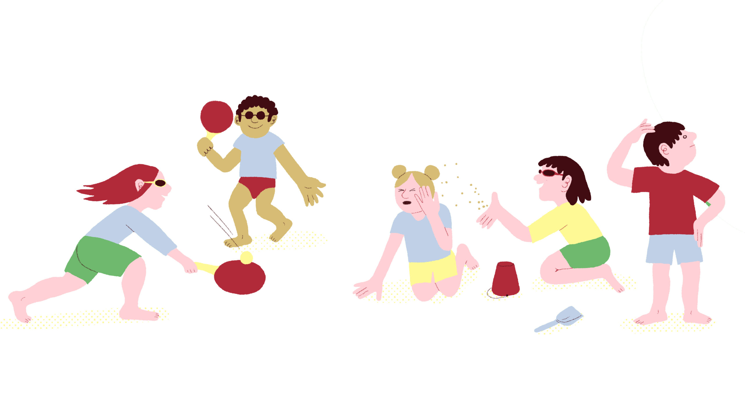 Illustration d'enfants jouant dehors